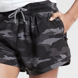 Athleta Girl All Play 3” camo shorts, girls size 14 /XL